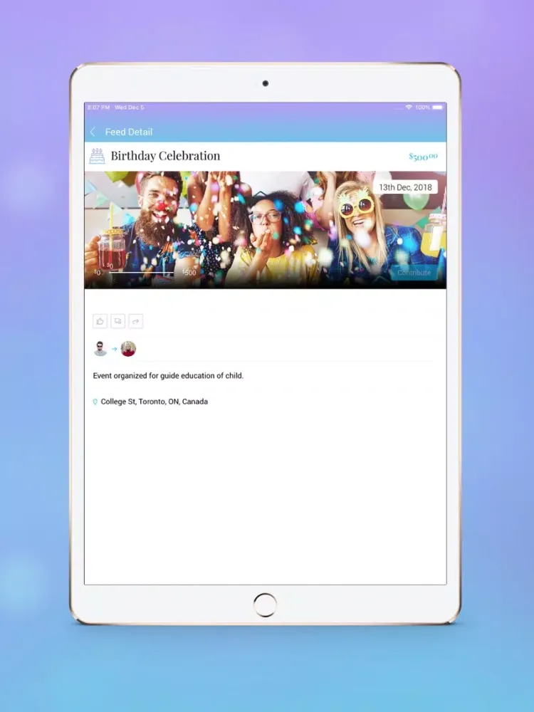 Ảnh chụp màn hình của Future Endeavors iPad 