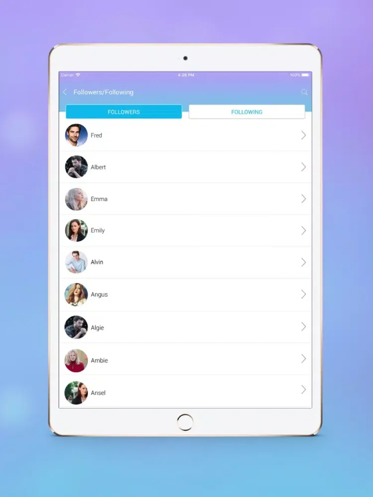 Ảnh chụp màn hình của Future Endeavors iPad 