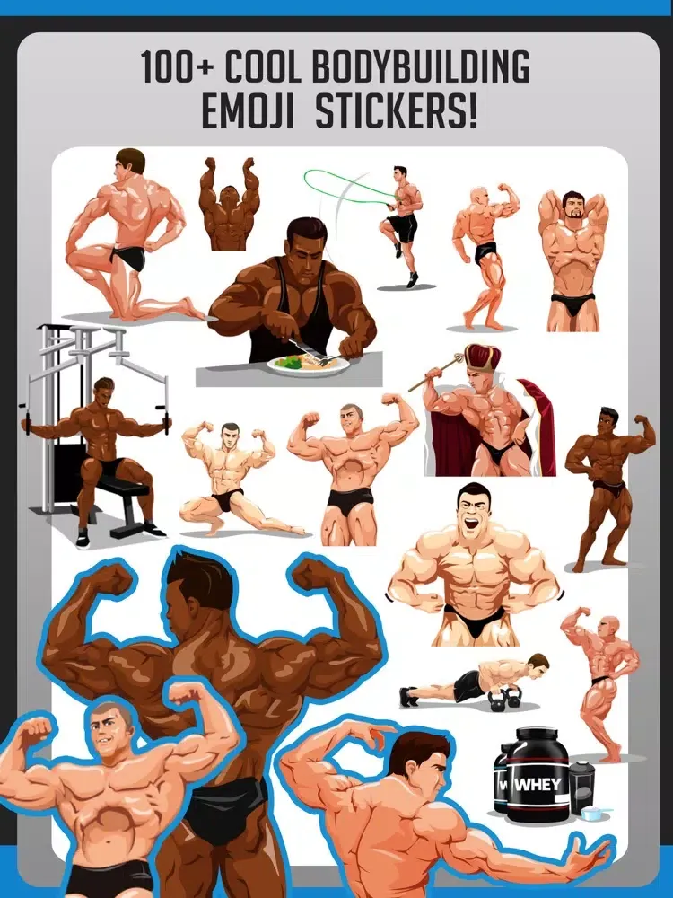 Body Building Stickers Emoji iPad  Ekran Görüntüleri