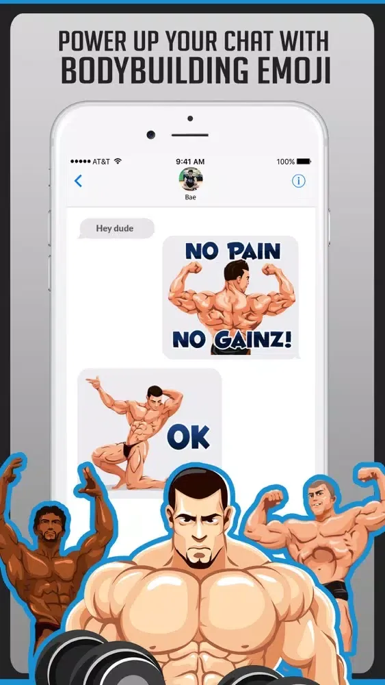 Body Building Stickers Emoji Ekran Görüntüleri