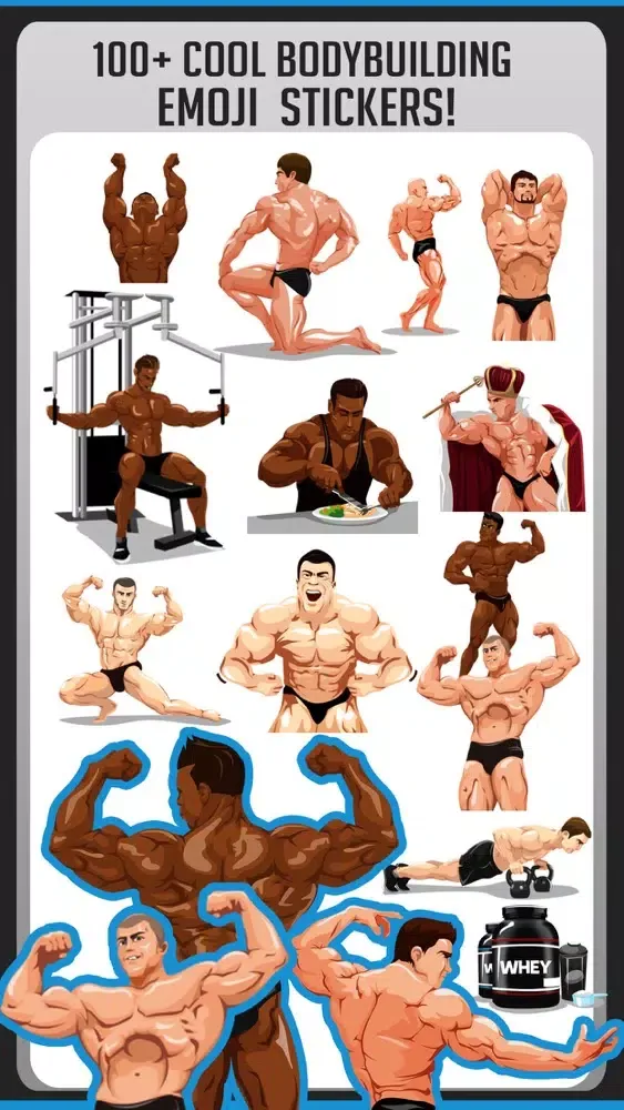 Body Building Stickers Emoji Ekran Görüntüleri