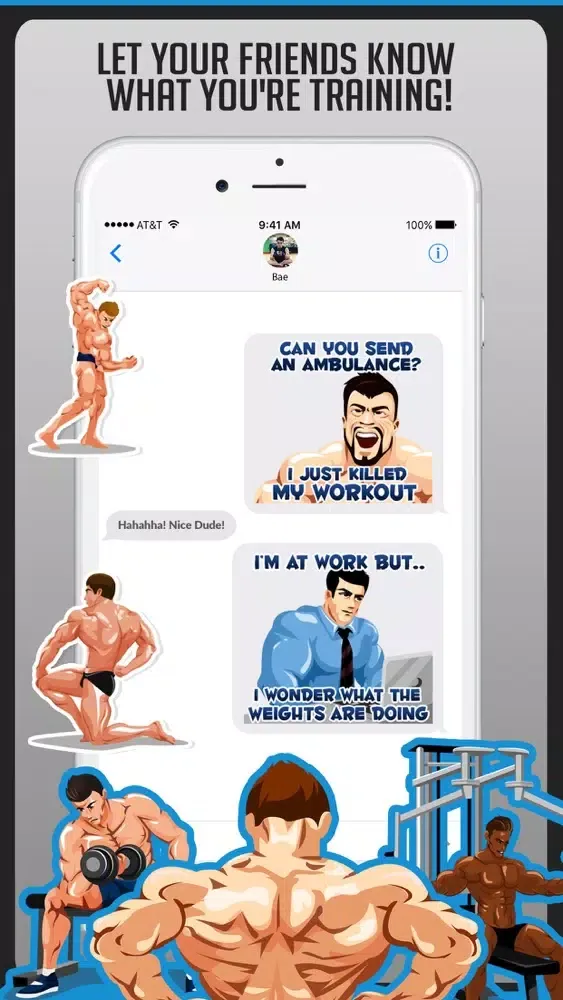 Body Building Stickers Emoji Ekran Görüntüleri