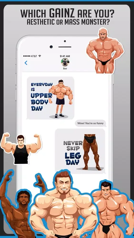 Body Building Stickers Emoji Ekran Görüntüleri