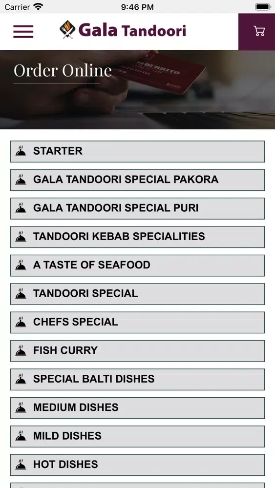 Capturas de tela do Gala Tandoori