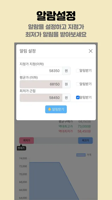 지니알림 - 가격 변동 알림, 실시간 최저가, 핫딜 स्क्रीनशॉट