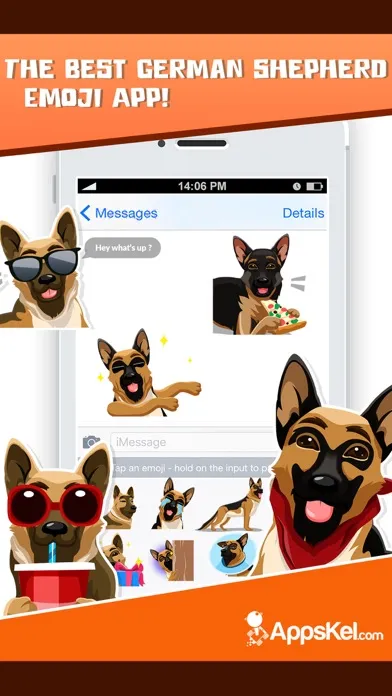 German Shepherd Emoji Sticker 스크린샷