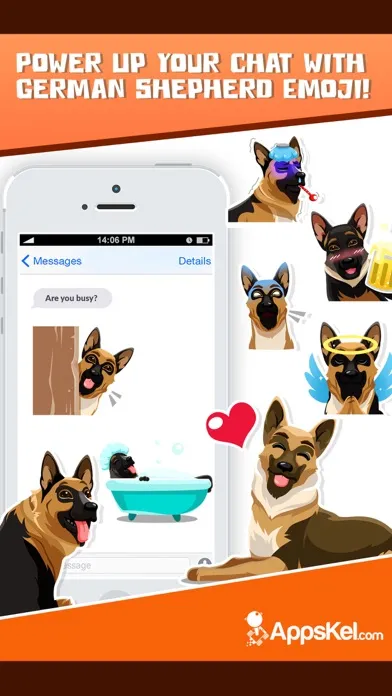 German Shepherd Emoji Sticker 스크린샷