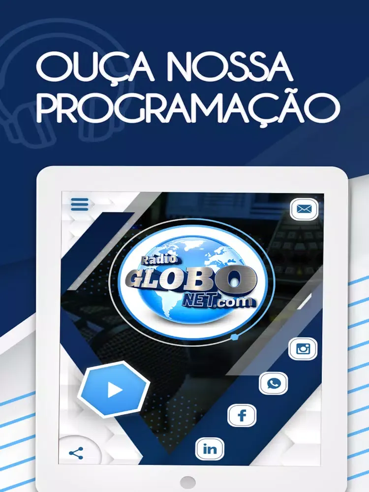 Screenshot di Rádio GloboNet. iPad 