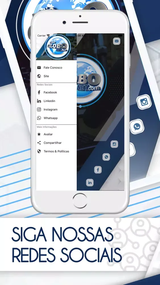 Screenshot di Rádio GloboNet.