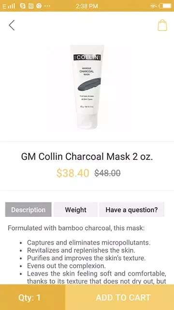 Tangkapan skrin GM Collin Products