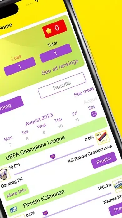 GoalChamp Prediction App Ekran Görüntüleri
