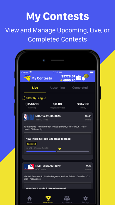 Goat Draft Fantasy Sports سکرین شاٹس