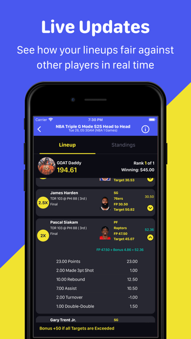 Goat Draft Fantasy Sports سکرین شاٹس