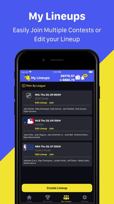 Goat Draft Fantasy Sports سکرین شاٹس