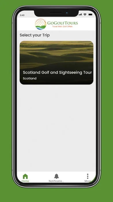 Zrzuty ekranu GoGolf Tours