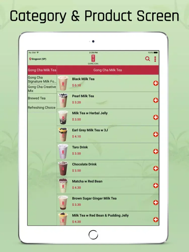 Gong Cha - SG iPad  Screenshots
