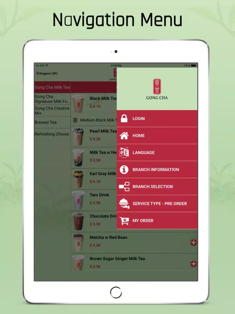 Gong Cha - SG iPad  Screenshots
