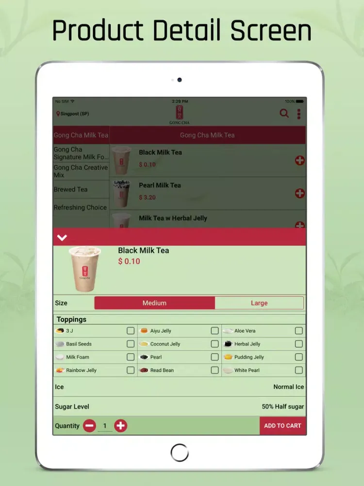 Gong Cha - SG iPad  Screenshots