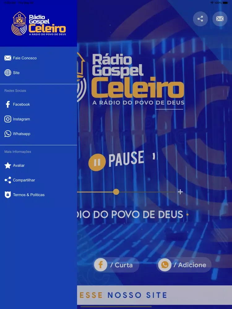 Capturas de pantalla de Rádio Gospel Celeiro iPad 