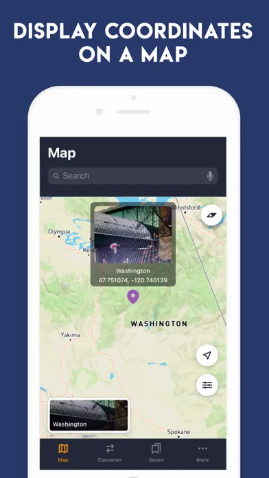 Скриншоты GPS Coordinates Converter App