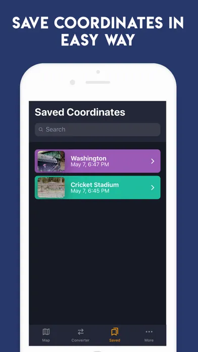 Скриншоты GPS Coordinates Converter App