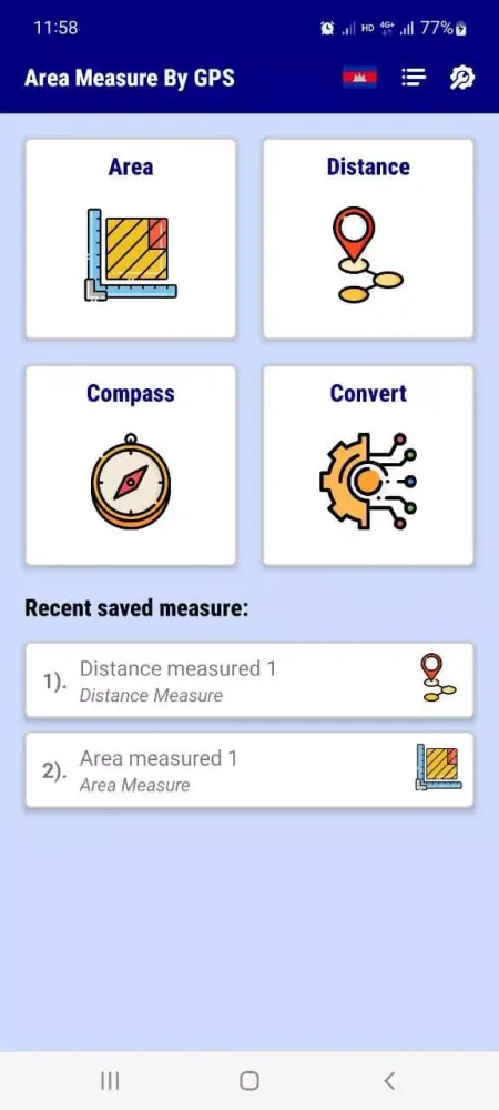 Ảnh chụp màn hình của Area Measure By GPS