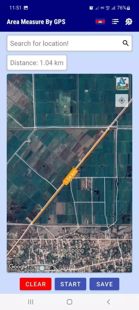 Ảnh chụp màn hình của Area Measure By GPS