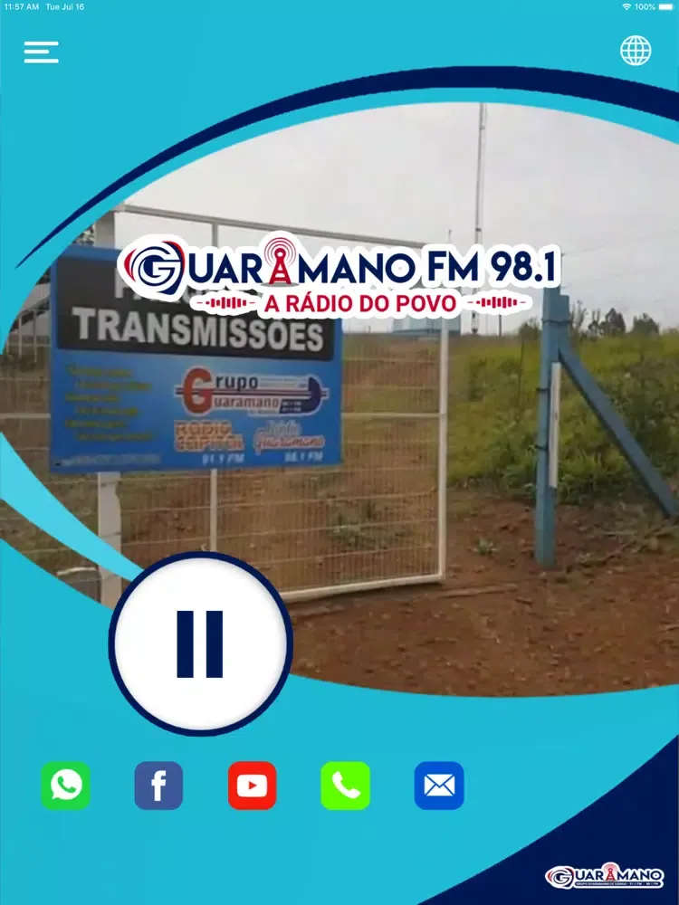 ภาพหน้าจอของ Rádio Guaramano FM 98.1 iPad 