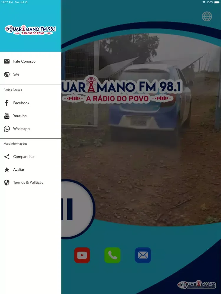 ภาพหน้าจอของ Rádio Guaramano FM 98.1 iPad 