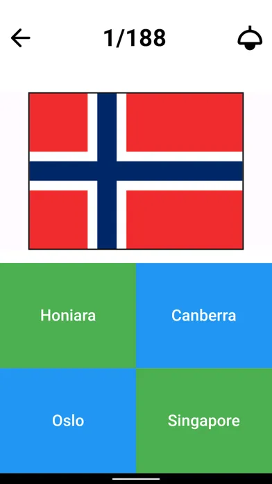 ภาพหน้าจอของ GUESS THE FLAGS - QUIZ