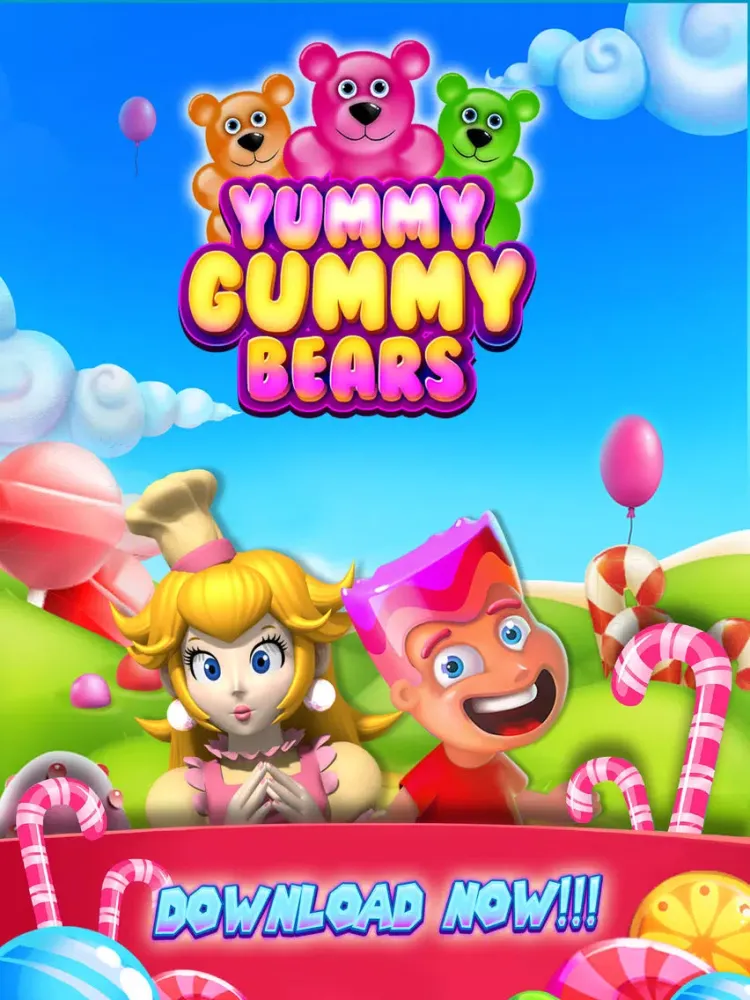 Capturas de tela do Gummy Mania - Match 3 Magic Candy Drop Treats Blaster Blitz Mania iPad 