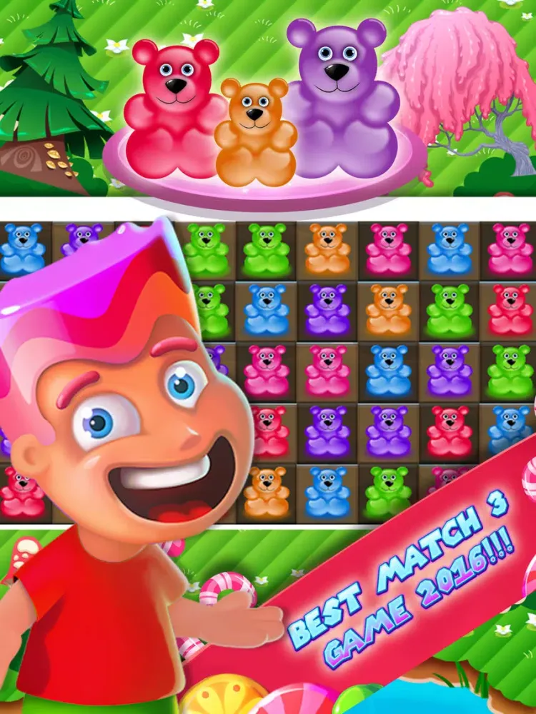 Capturas de tela do Gummy Mania - Match 3 Magic Candy Drop Treats Blaster Blitz Mania iPad 