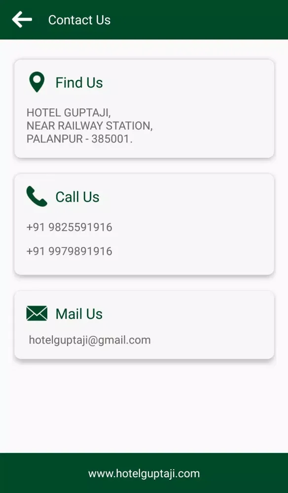 Tangkapan layar Hotel Guptaji