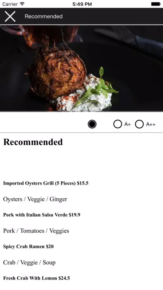 Gusto Restaurant应用截图