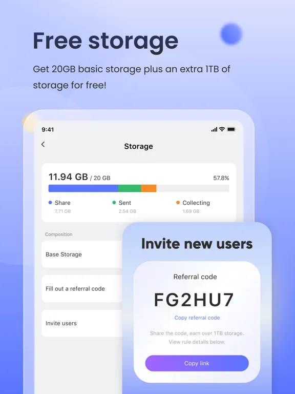 Tangkapan layar Habox : Large Files Transfer iPad 