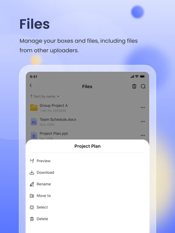 Tangkapan layar Habox : Large Files Transfer iPad 