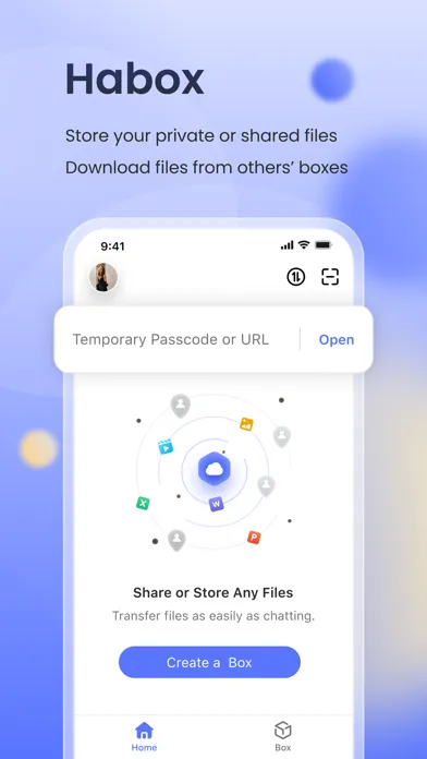 Tangkapan layar Habox : Large Files Transfer