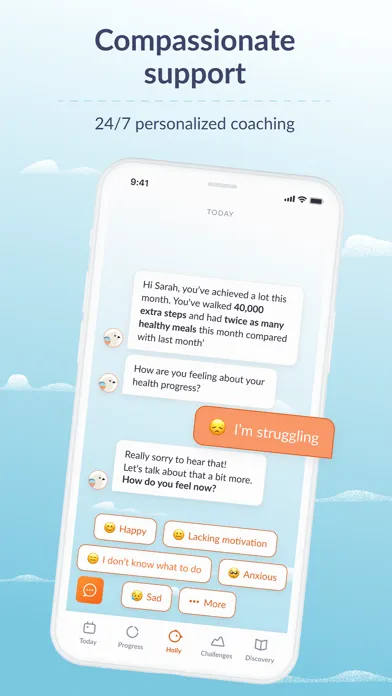 Capturas de pantalla de Holly Health Habit Coach