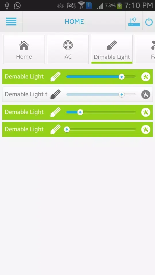 Zrzuty ekranu Home Automation System
