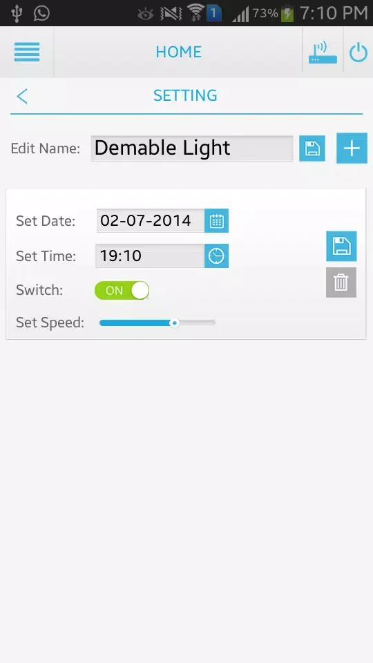 Zrzuty ekranu Home Automation System