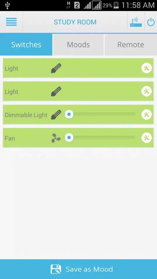Zrzuty ekranu Home Automation System