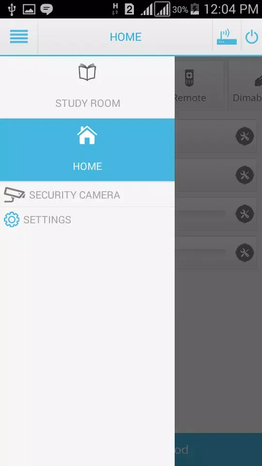 Zrzuty ekranu Home Automation System