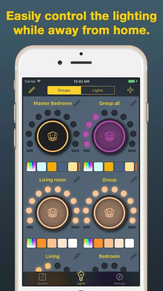 Ảnh chụp màn hình của iHue for Philips Hue - easy control of light