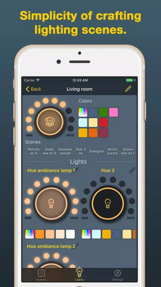 Ảnh chụp màn hình của iHue for Philips Hue - easy control of light