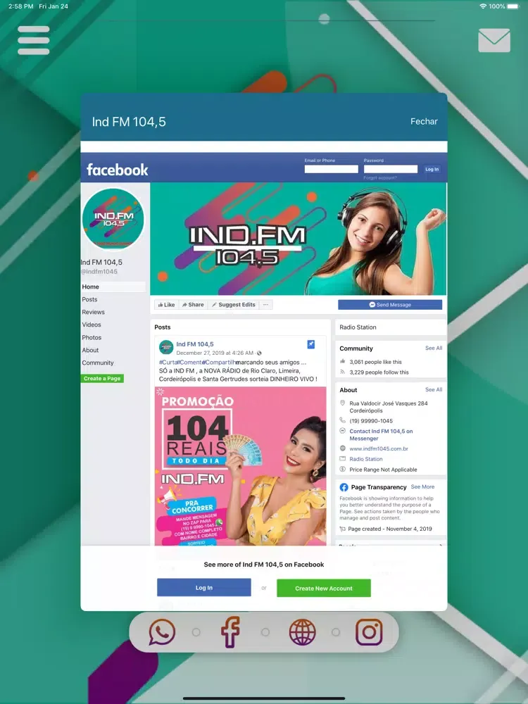 Ind FM 104,5 iPad  स्क्रीनशॉट