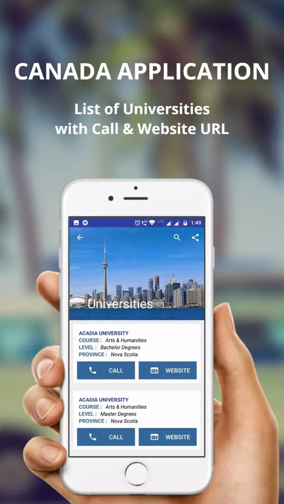 Tangkapan layar Canada Immigration | Colleges