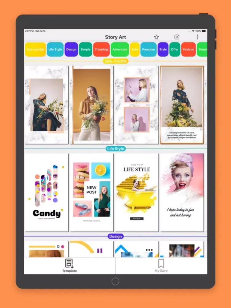 StoryArt Story Maker for insta iPad 應用截圖