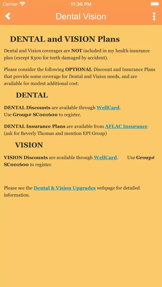 Tangkapan skrin VISIT Insurance for EPI