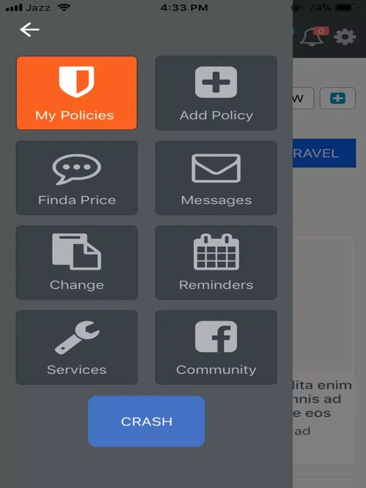 ภาพหน้าจอของ Insure Finda iPad 