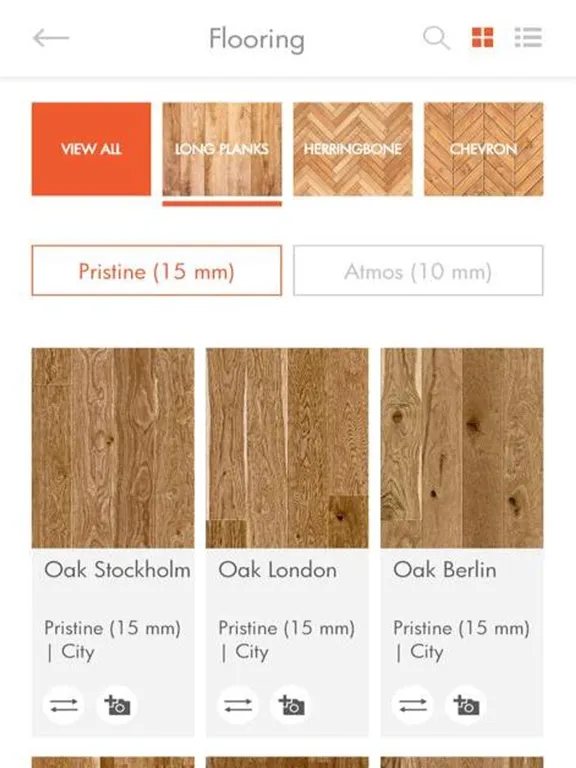 Tangkapan layar Mikasa Floors iPad 